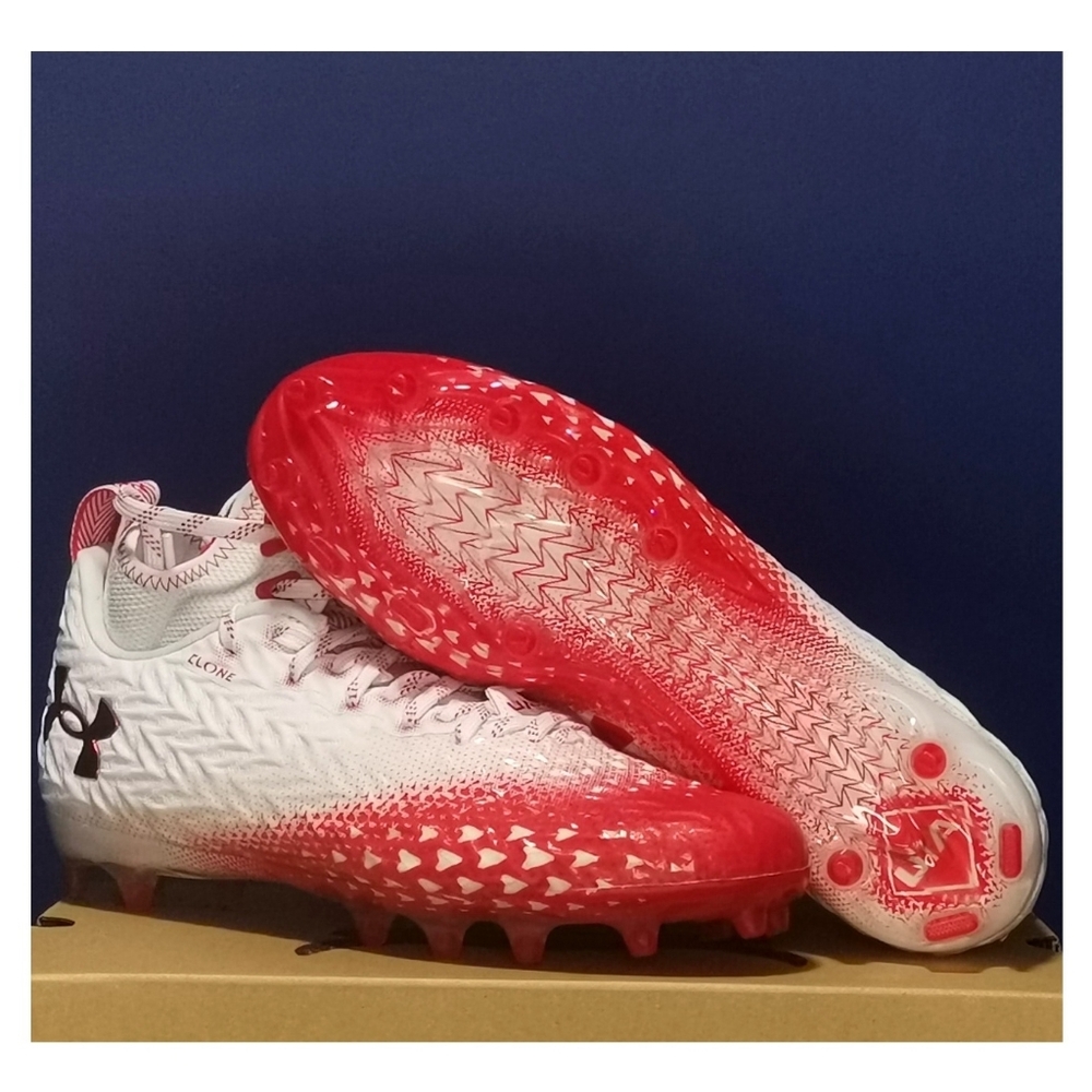 Under Armour Red and White Boat Shoes